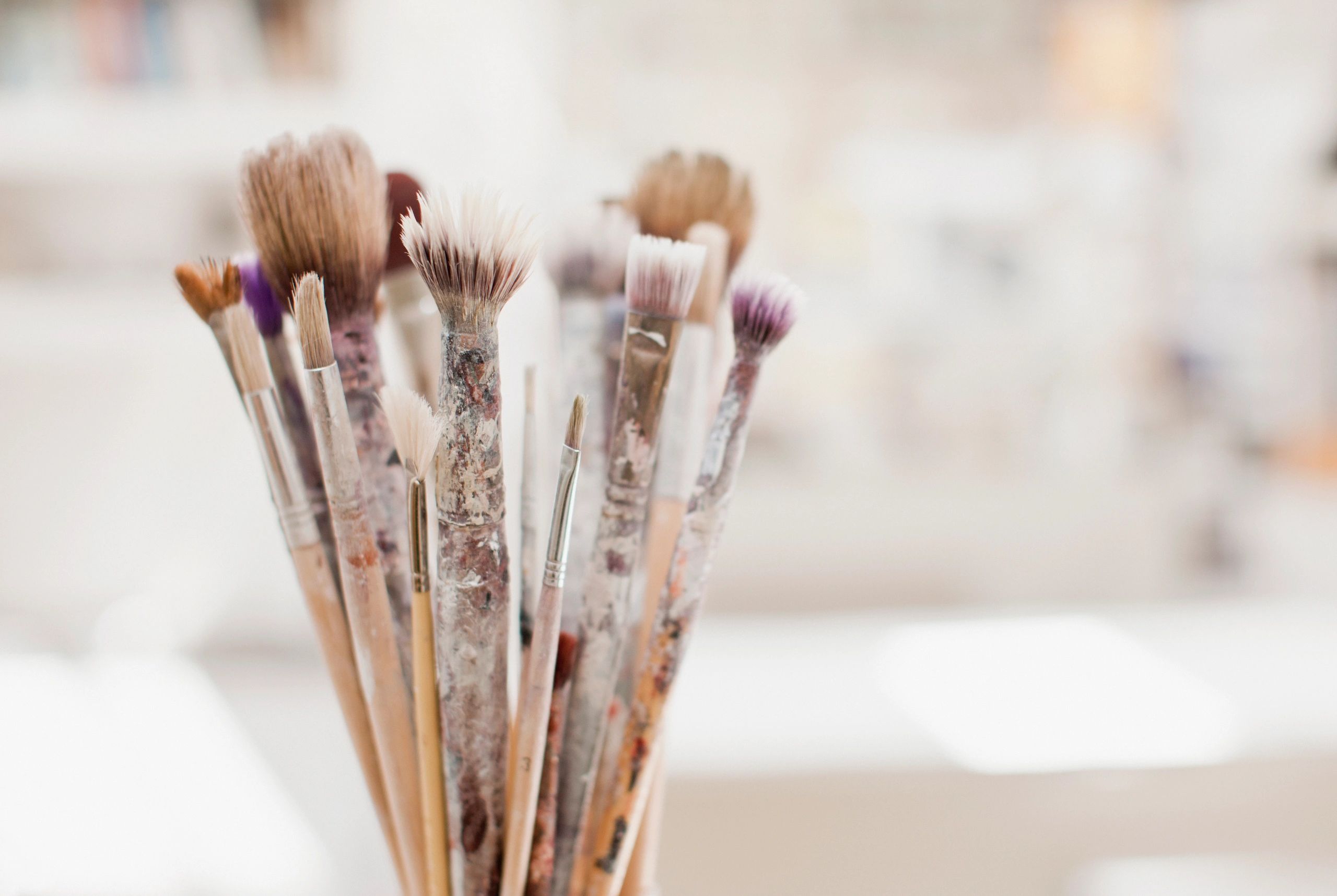 Collection of artist paintbrushes